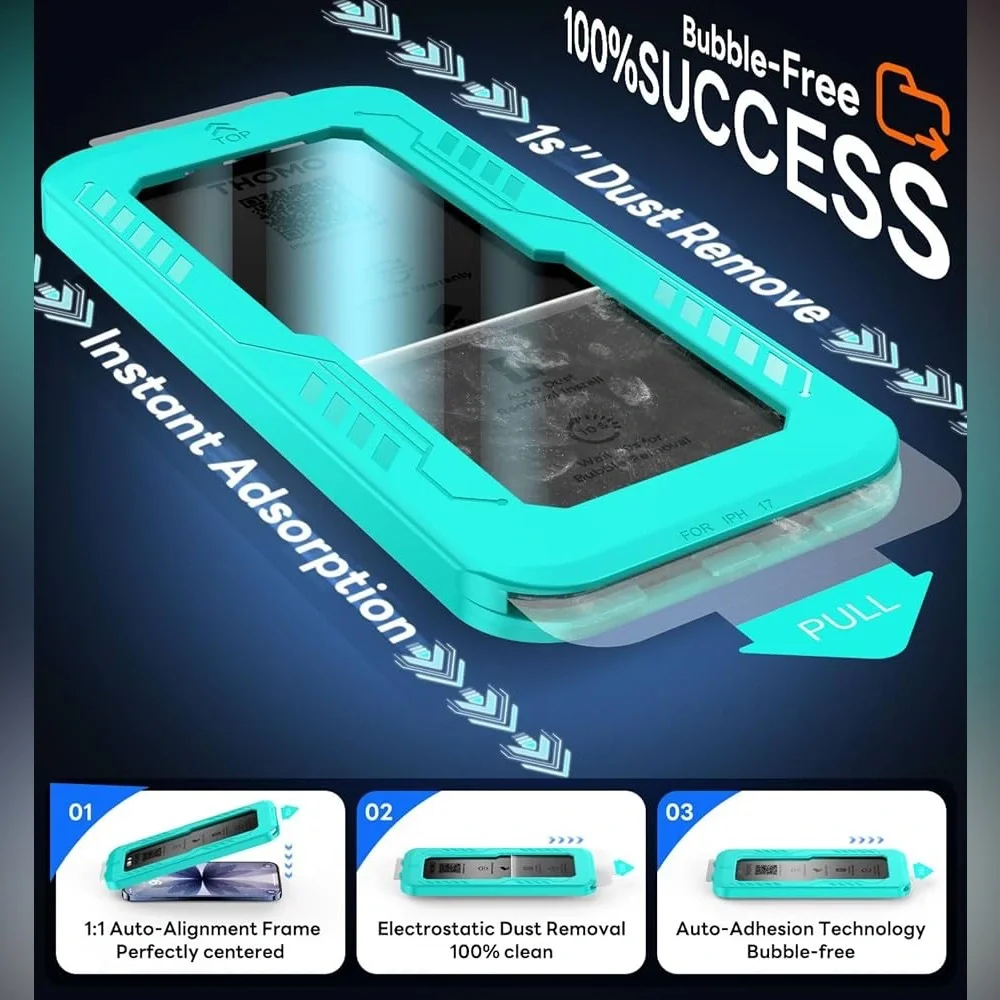 Privacy Screen Protector for iPhone 17 2 Pack